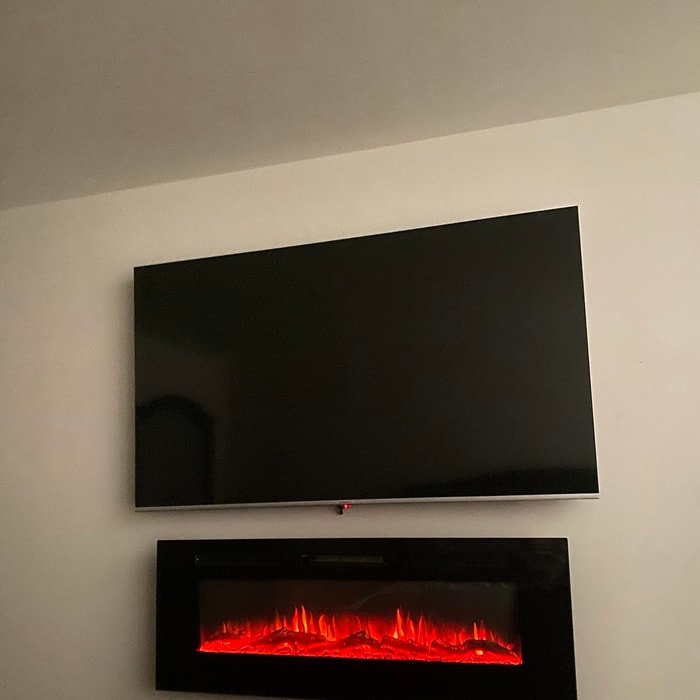 TV Above Electric Fireplace